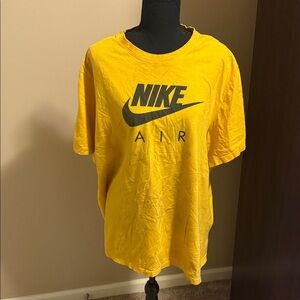 Yellow & Black Nike 'Nike Air' Short Sleeve Tee